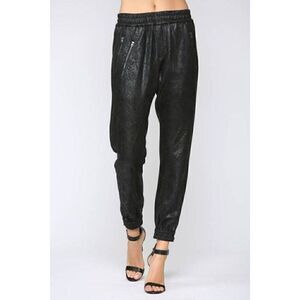 Fate snake print faux suede jogger